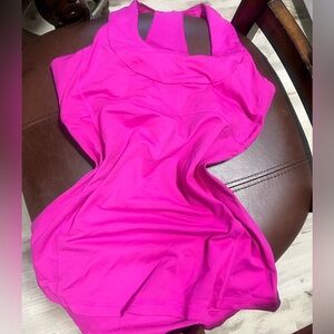 KFT Brands Vibrant Pink Athletic Tank Top with built in bra